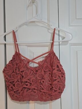 Charlotte Russe Rose Crochet Lace Bralette